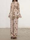 Mutedance 25 Autumn/Winter Loose Casual Pants Series Random Flower Dye Handmade MD-MD25FW106-khaki